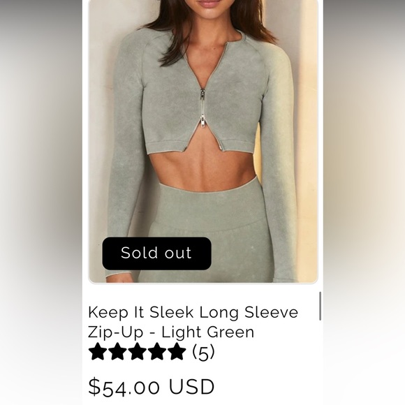 SWIFTGROOVES: SEAFOAM GREEN CROPPED ZIP WORKOUT TOP - Picture 1 of 4